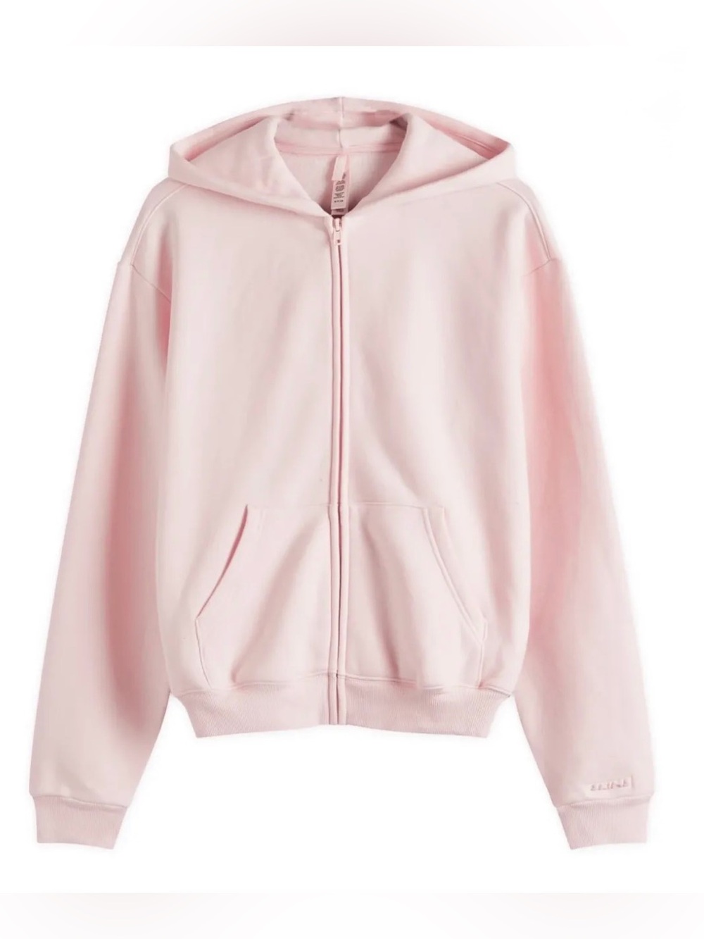 🌸 SKIMS Cotton Fleece Classic Zip Up Hoodie | Barely Pink | Size XS | NWT 🏷️